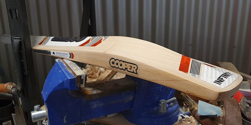 Cricket bat refurbished by Rod Grey at Cooper Cricket Brisbane Queensland