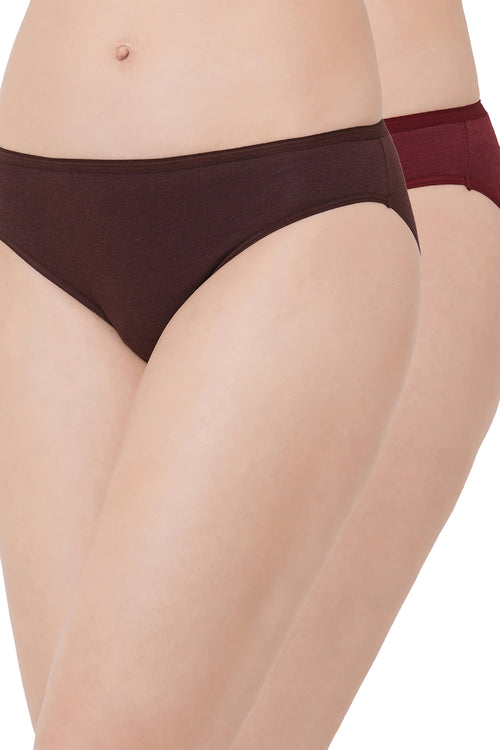 Organic Cotton Antimicrobial Bikini-IMP004-Dark Sienna_Persian Plum-