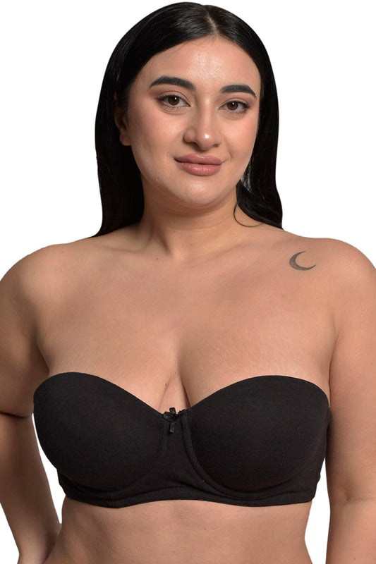 Buy Organic Cotton Antimicrobial Padded Strapless Bra - Nude Online