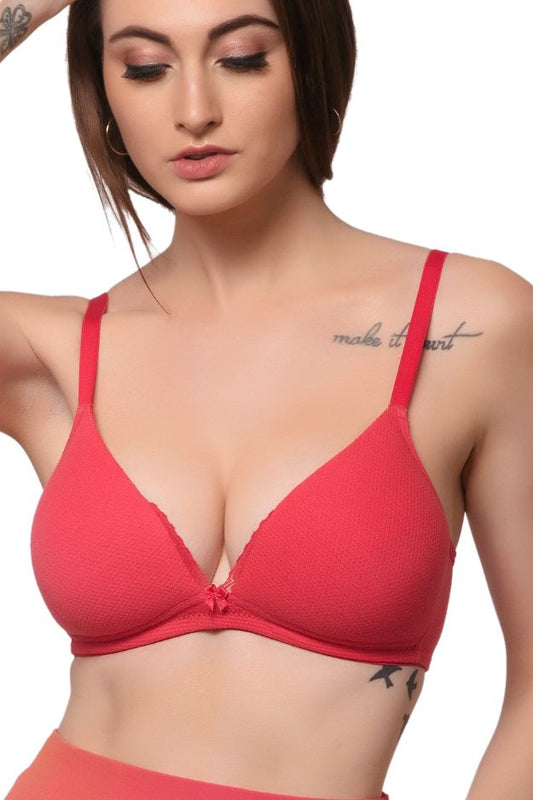 Plus Size Caged Bralette - Deep Coral