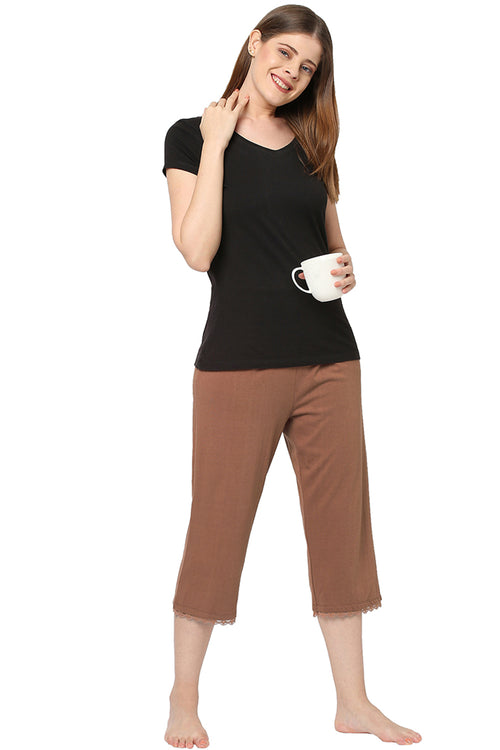 Organic Cotton Capri -ISL011-Mocha