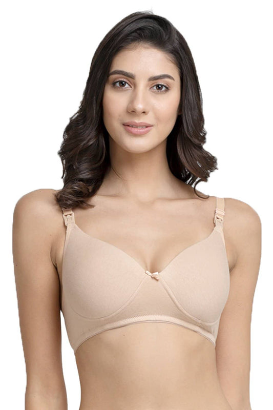 Buy Inner Sense Beige & Blue Solid Non Wired Non Padded Maternity  Sustainable Bra IMB004A_4B - Bra for Women 14128062