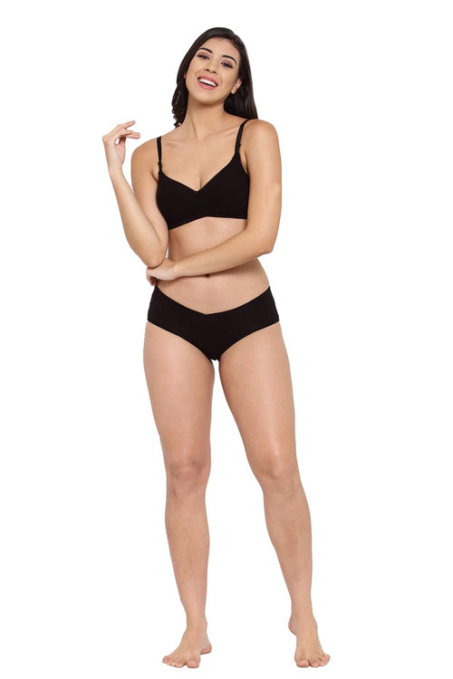 ISBP104_ISP038-Skin-Buy Online Inner Sense Organic Cotton Antimicrobial Padded  t-shirt Bra & Panty Set