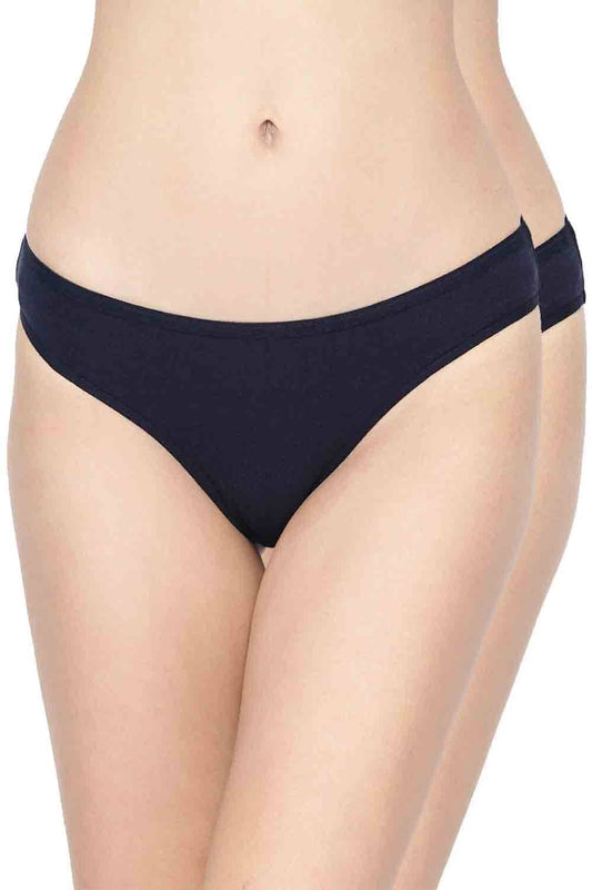 Organic Cotton Antimicrobial Maternity Panty- Pack of 2-IMPC101-Black_Black