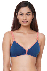 Organic Cotton Antimicrobial Soft Nursing Bra with Removable Pads-IMB001B