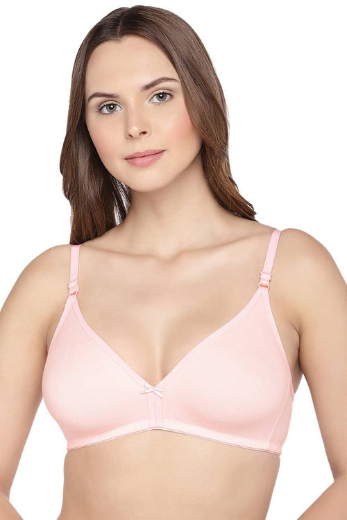 Organic Cotton  Antimicrobial  Seamless Triangular bra-ISB002-Pink-