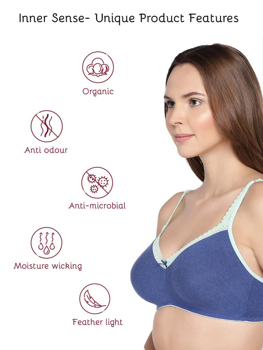 ISB062-Buy Online Inner Sense Organic Cotton Seamless Crossover Non-Padded  Non-wired Bra