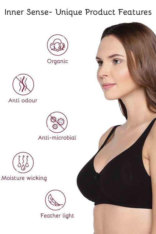 Buy Inner Sense Organic Cotton Antimicrobial Seamless Side Support Bra With  An Extender - Bra for Women 20000912