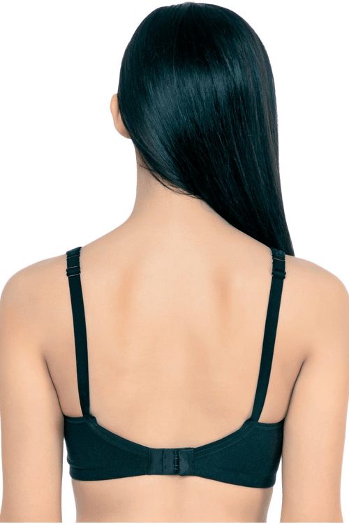 Organic Cotton Antimicrobial Soft Cup Full Coverage Bra (Pack of  3)-ISB097-Black M.White_M.White