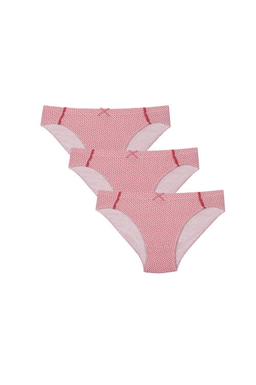 Organic Cotton Antimicrobial Frill Bikini (Pack of 3)-ISPC020_3