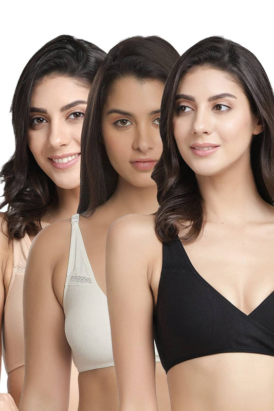 ISB099-_Skin_Skin_Black-Buy Online Inner Sense Organic Cotton Seamless  Triangular Bra with Supportive Stitch (Pack of 3)