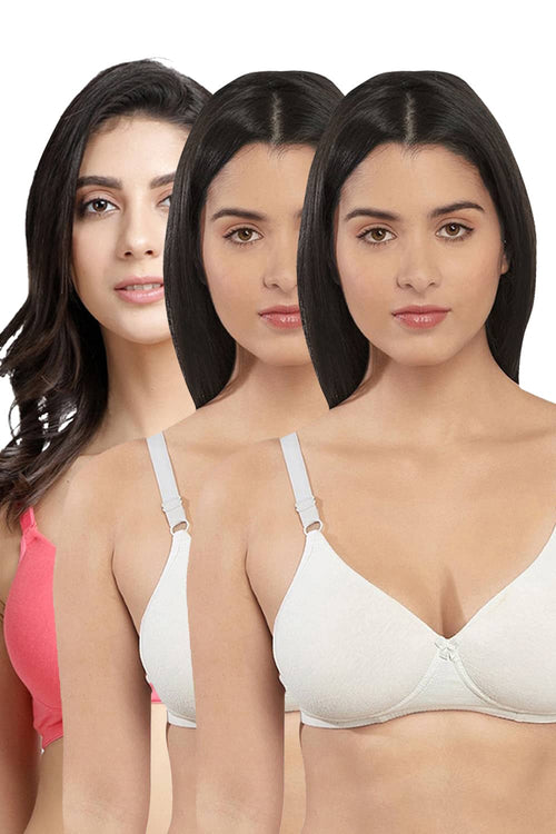 Cotton Lightly Lined Full Coverage No Wire 1111228 Y:Pantone Bright  White:48DDD