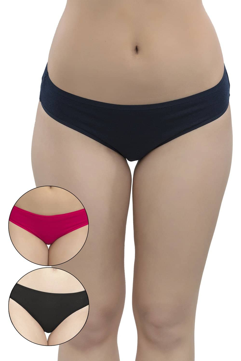 Organic Cotton Antimicrobial Maternity Panty- Pack of 2-IMPC101-Black_Black