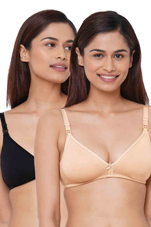 Inner Sense Organic Cotton Antimicrobial Nursing Bra Pack of 2 - Nude: Buy  Inner Sense Organic Cotton Antimicrobial Nursing Bra Pack of 2 - Nude  Online at Best Price in India