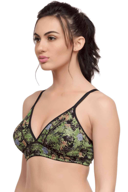 Organic Cotton Padded Underwired Lace Bra-ISB047