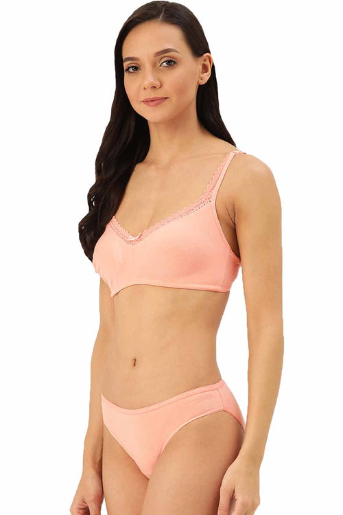 ISB017-C.Print_Peach_Maroon-Buy Online Inner Sense Organic Cotton Soft  Laced Bra (Pack of 3)