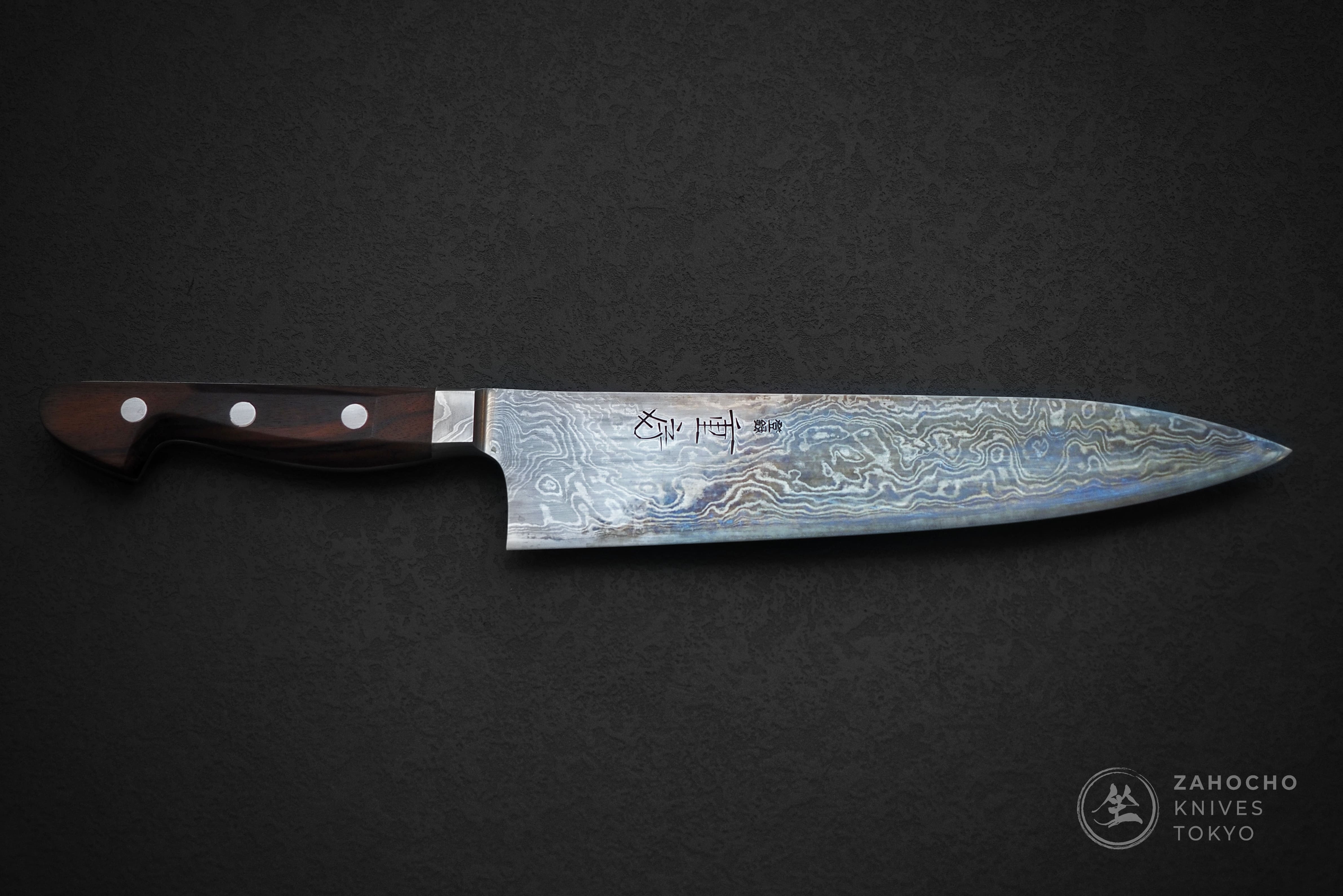 patina on a Shigefusa kitaejo yo-gyuto knife