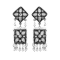 Silver Oxidised Traditional Jhumka Earrings for girls and women online