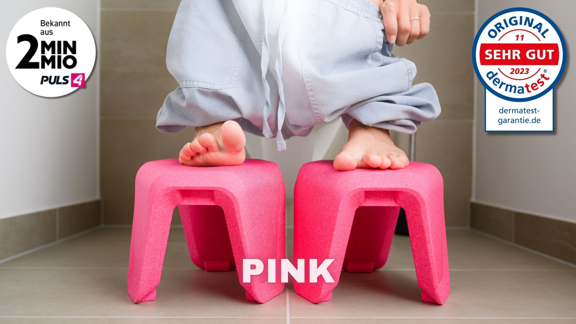 stuul toilet stool pink