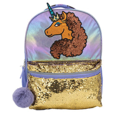 Afro Unicorn Kids' 16" Backpack