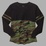 Camo and Black Jersey Shirt - Gym Wear - To and From - Womens Fitness - Ruffles with love - RWL