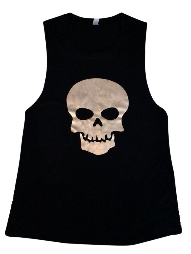 Skull - Muscle Tank - Ruffles with Love - Womens Fitness Clothing - Wo