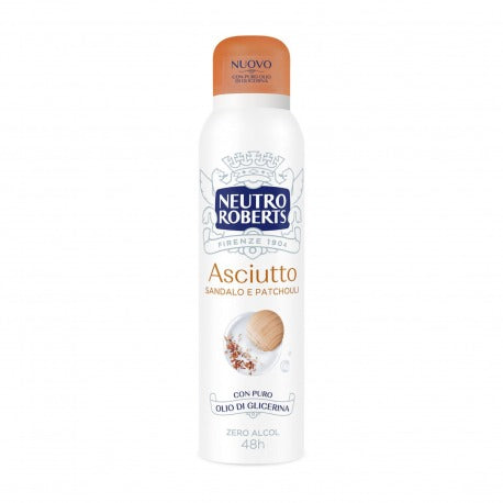 Neutro Roberts Dry Deodorant Sandalwood And Pathciouli Spray 150 Ml
