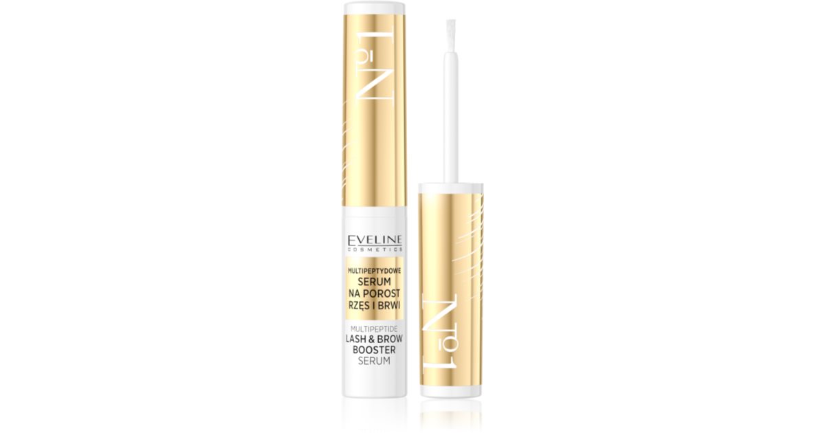 Eveline Cosmetics Nr. 1 Stimulierendes Serum für das Wachstum von Wimpern und Augenbrauen mit Peptiden 4 ml
