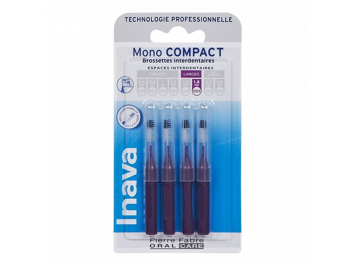 Inava Mono Compact Spazzole Interdentali Larghe 1,8mm Viola x4