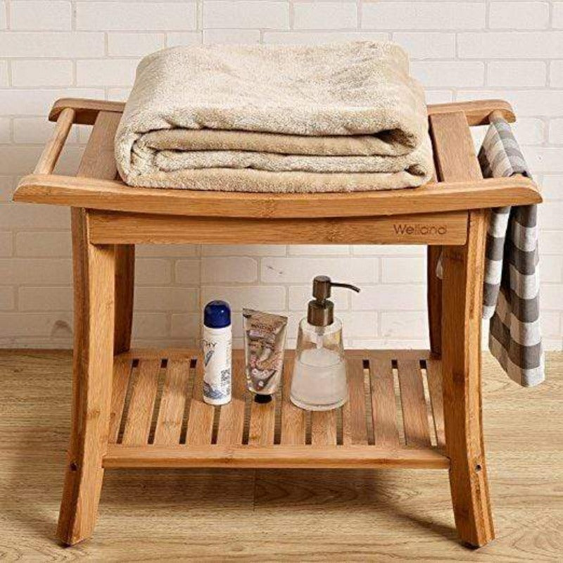 bamboo spa bench