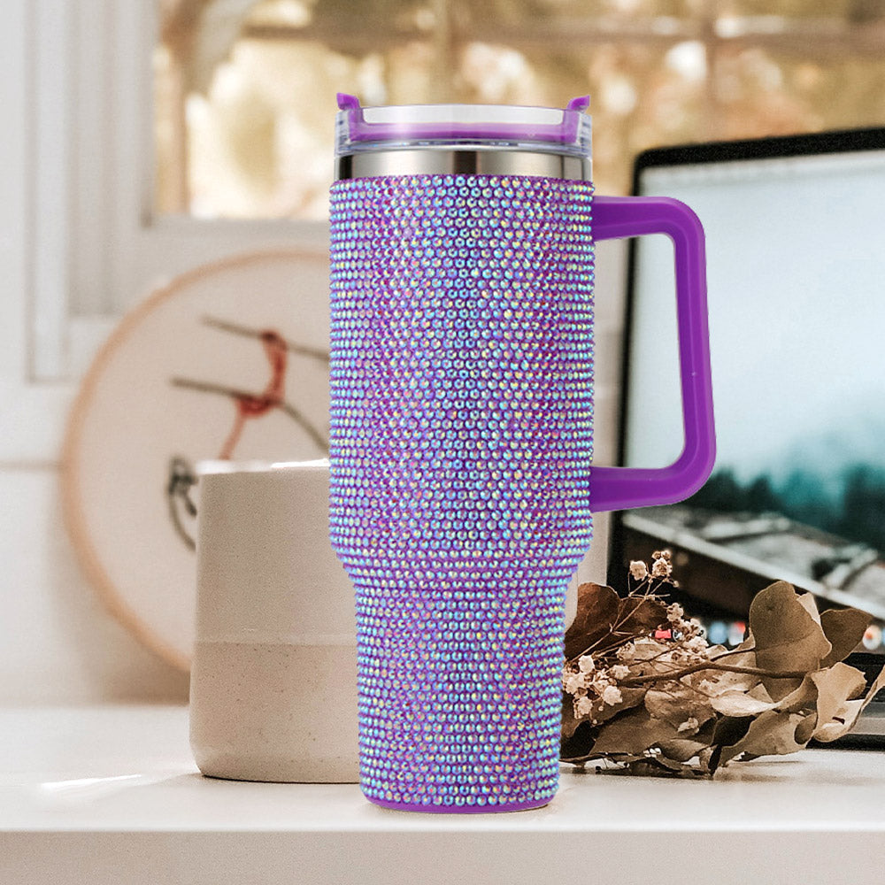 PURPLE GLITTER Tumbler Boot -fits 20-40oz