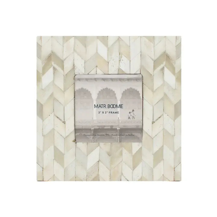 Artemis 3x3 Picture Frame - Handcrafted Bone