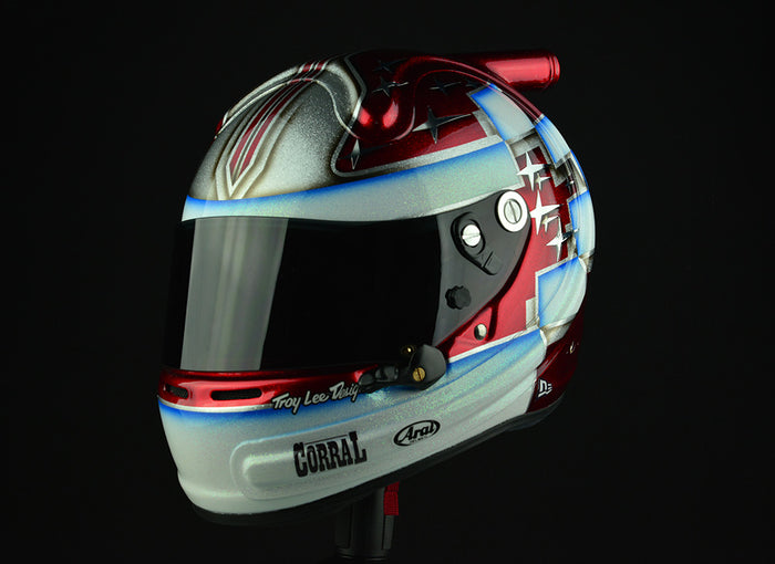 troy lee designs auto racing helmets