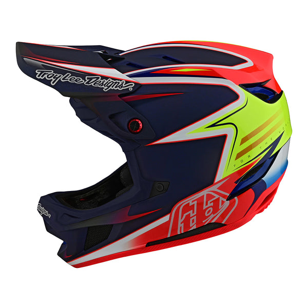 D4 Carbon Helmet W/MIPS Lines Black / Red – Troy Lee Designs