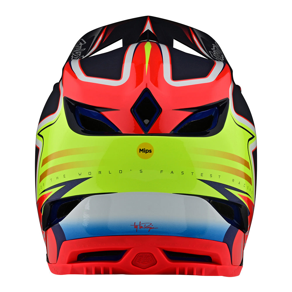 D4 Carbon Helmet W/MIPS Lines Black / Red – Troy Lee Designs