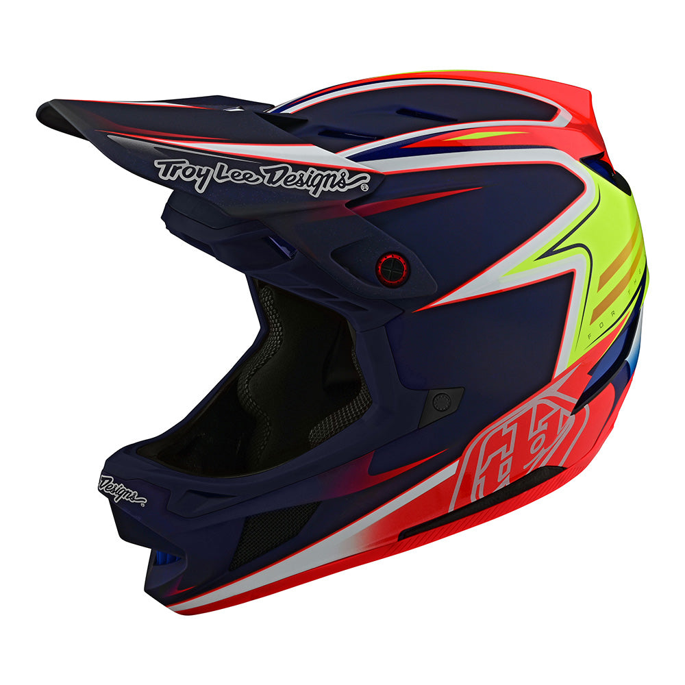 D4 Carbon Helmet W/MIPS Lines Black / Red – Troy Lee Designs