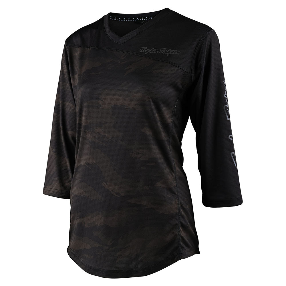 Womens Mischief Jersey Brushed Camo Army