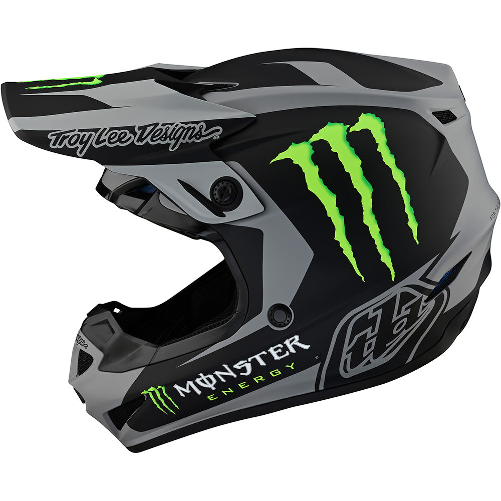 SE4 Polyacrylite Helmet W/MIPS Riser Monster Gray/Black – Troy Lee Designs