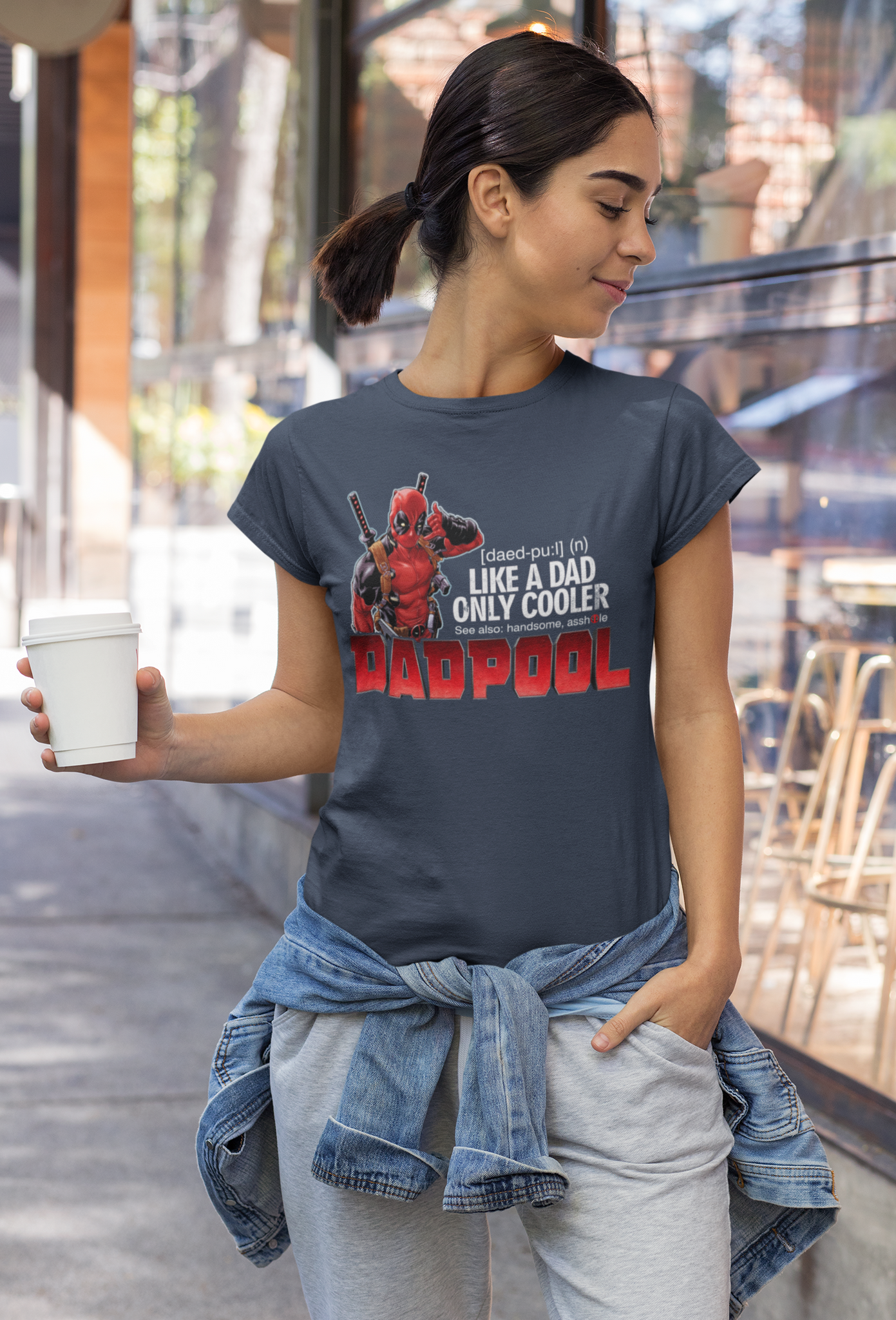 Deadpool T Shirt, Dadpool Like A Dad Only Tshirt, Superhero Deadpool T Shirt, Fathers Day Gifts