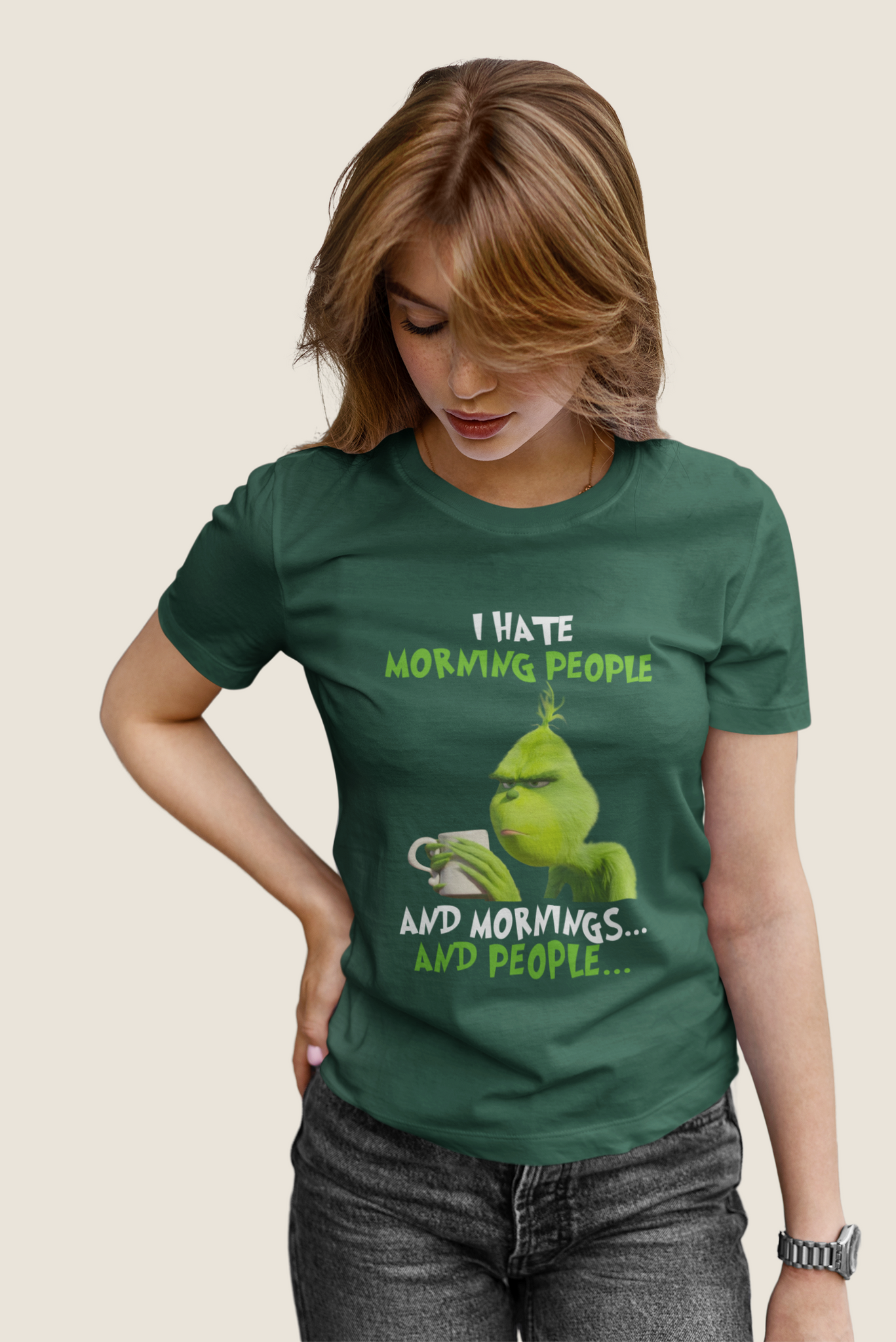 Grinch T Shirt, I Hate Morning People And Mornings And People Tshirt, Christmas Gifts