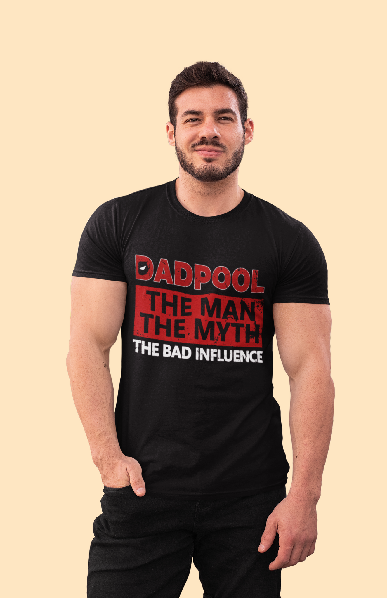 Deadpool T Shirt, Superhero Deadpool T Shirt, The Man The Myth The Bad Influence Tshirt, Fathers Day Gifts