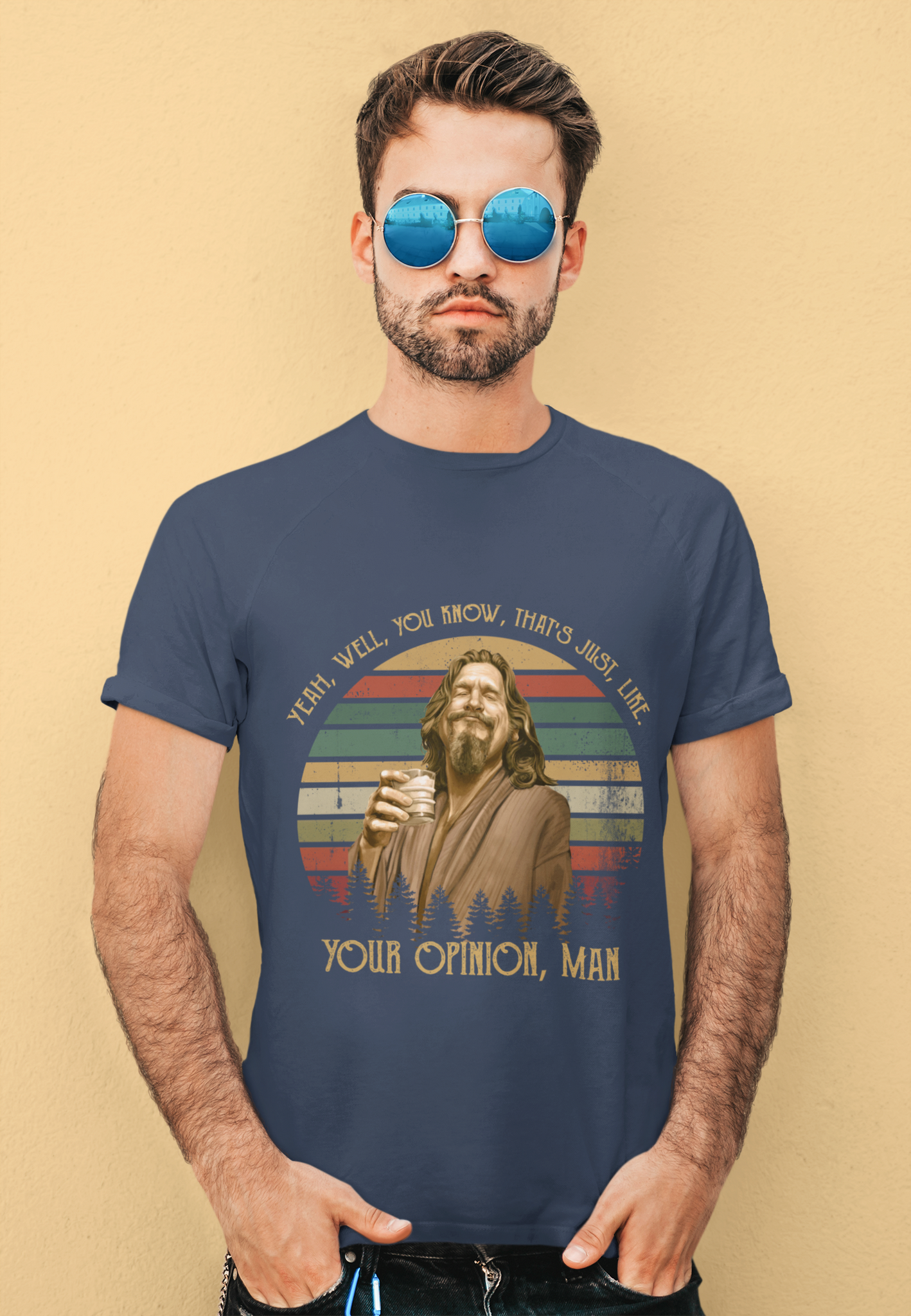 The Big Lebowski T Shirt, The Dude T Shirt, Yeah Well You Know Thats Just Like Your Opinion Man Tshirt