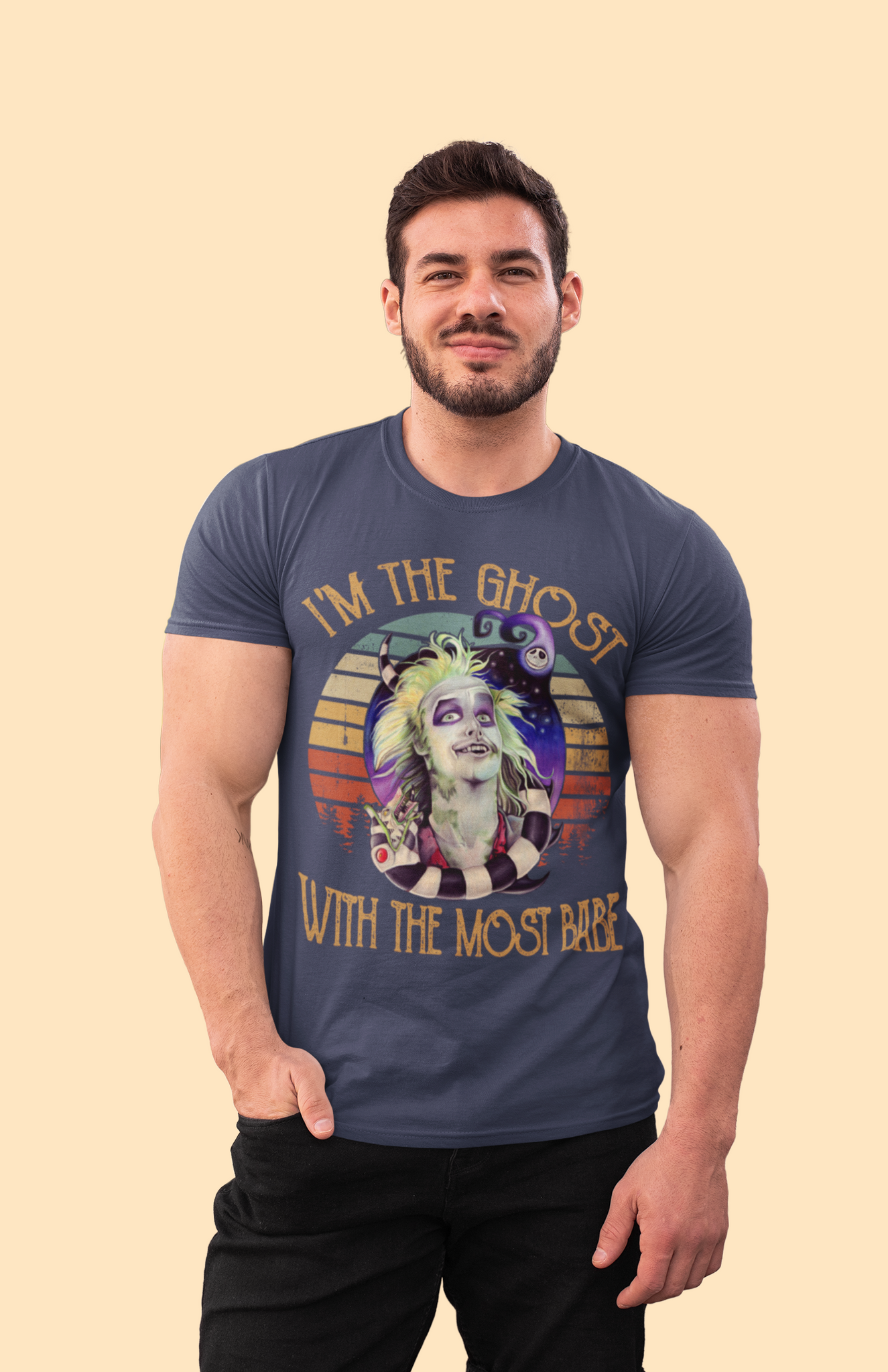 Beetlejuice Vintage T Shirt, Im The Ghost With The Most Babe Tshirt, Halloween Gifts