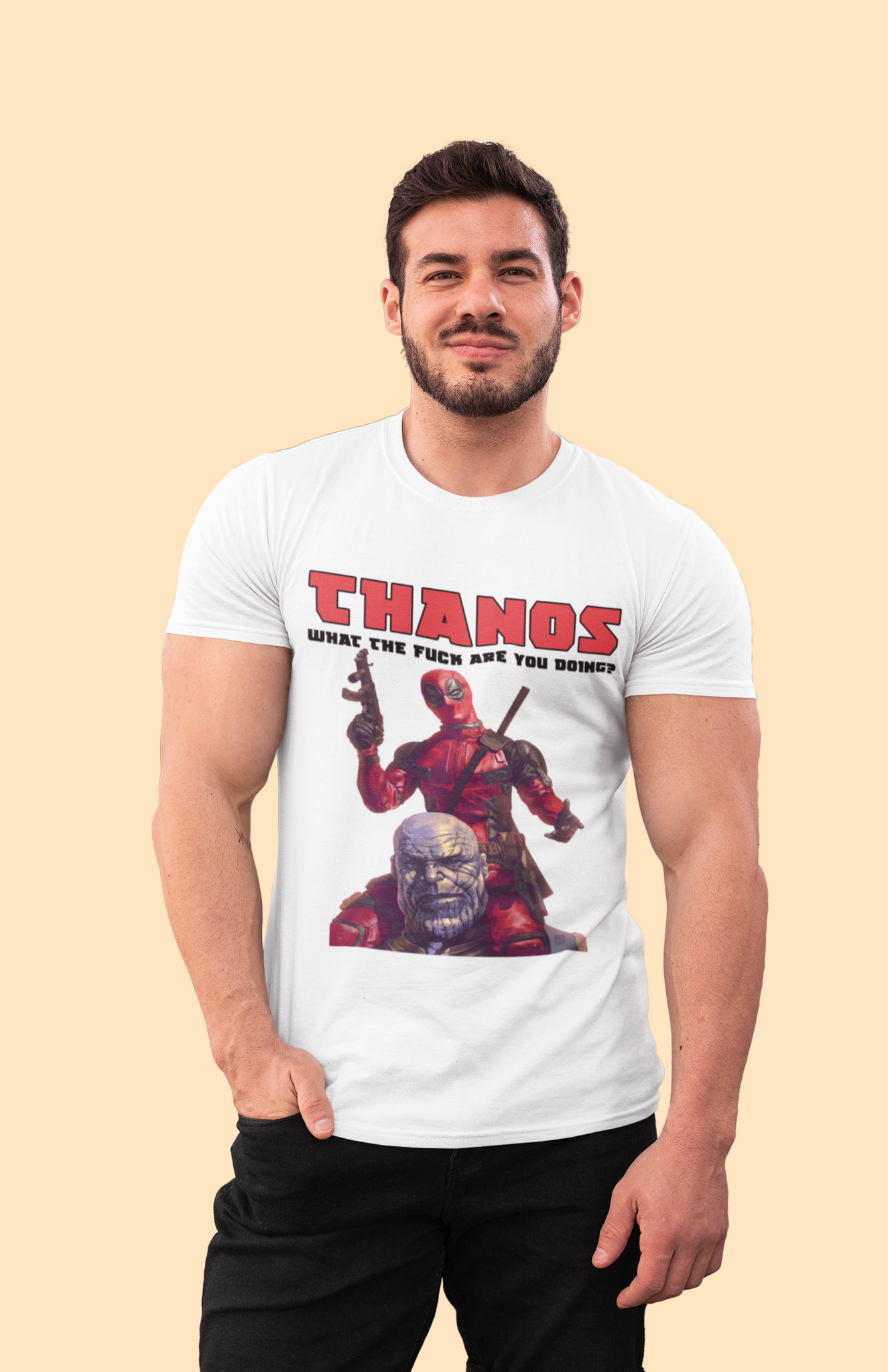 Deadpool T Shirt, What The Fuck Are You Doing Tshirt, Thanos Deadpool T Shirt