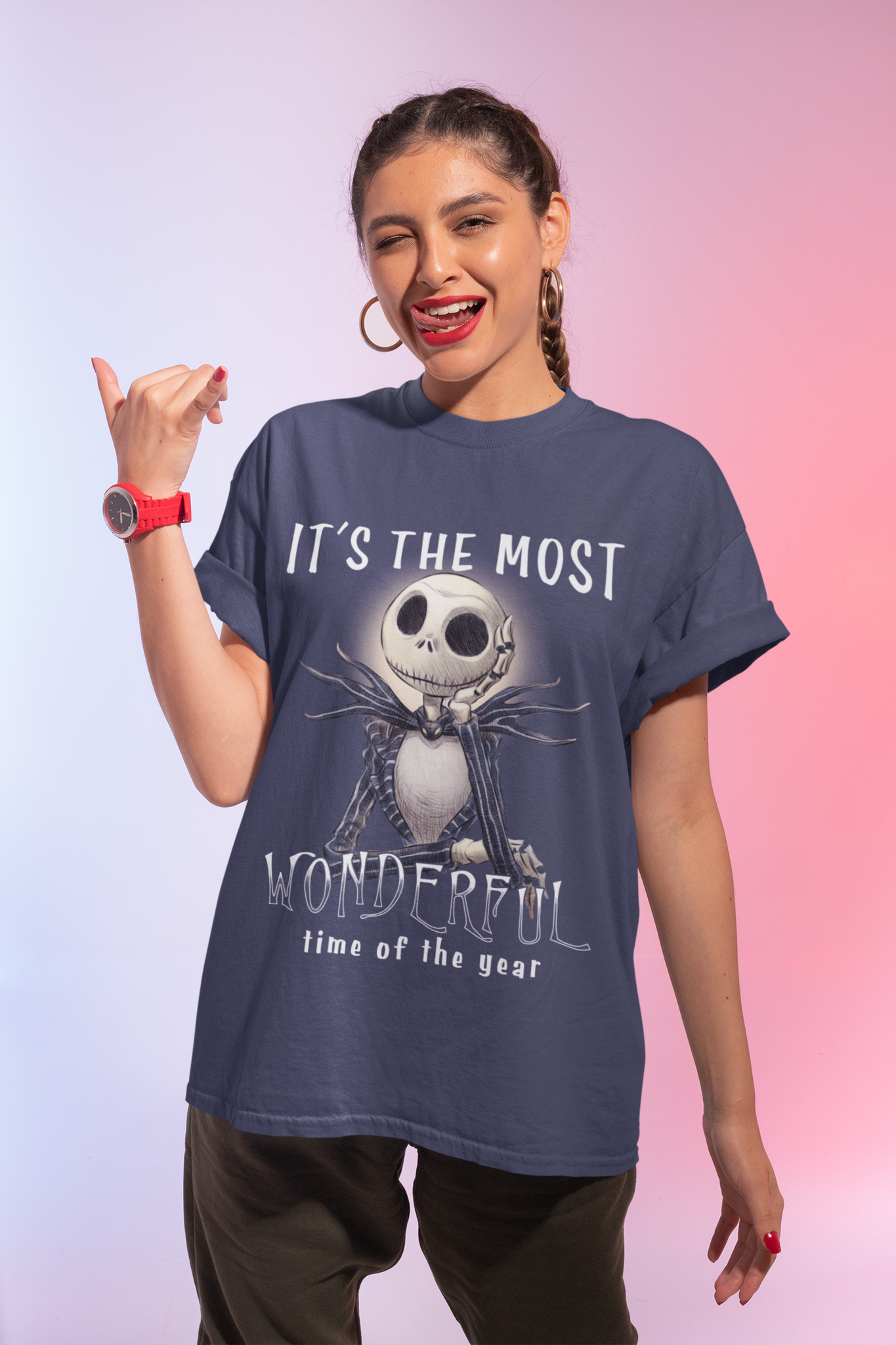 Nightmare Before Christmas T Shirt, Jack Skellington T Shirt, Its The Most Wonderful Time Of The Year Tshirt, Halloween Gifts