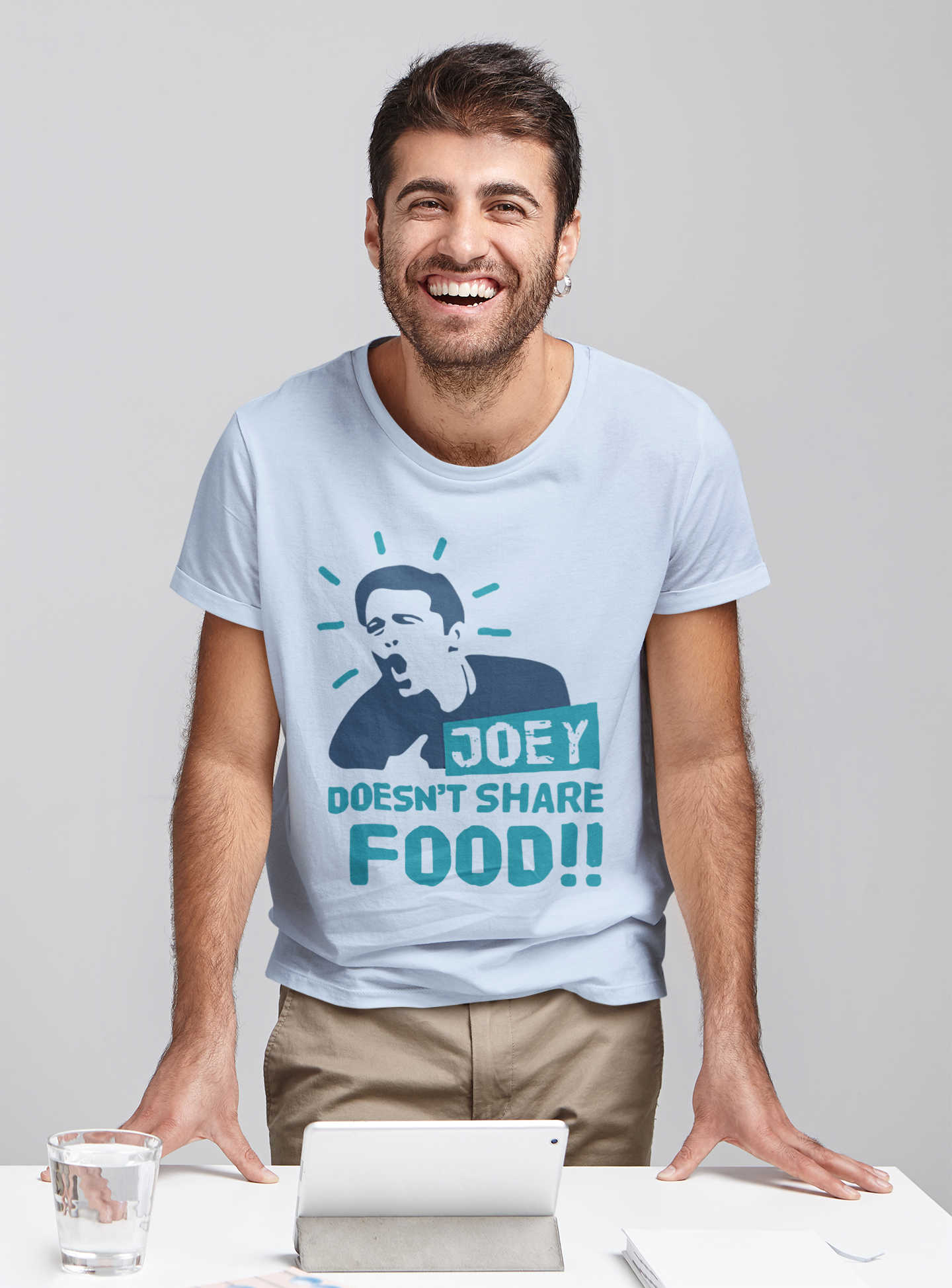 Friends TV Show T Shirt, Joey T Shirt, Joey Doesnt Share Food Tshirt, Fiends Joey Shirt