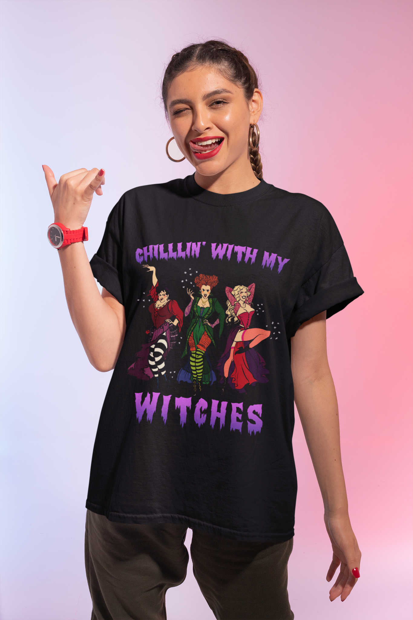 Hocus Pocus T Shirt, Winifred Sarah Mary Tshirt, Chillin With My Witches Shirt, Halloween Gifts