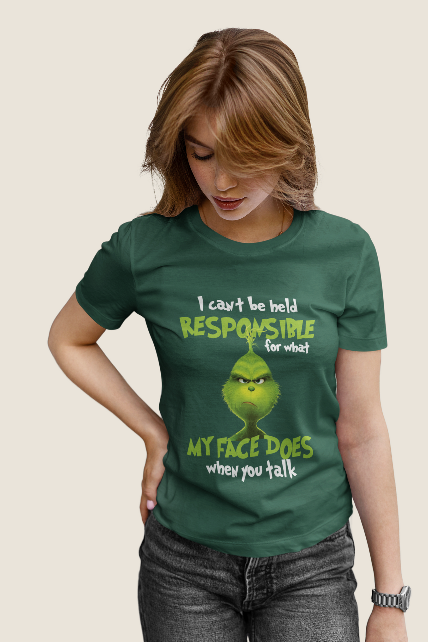 Grinch T Shirt, I Cant Be Held Responsible For What My Face Does Tshirt, Christmas Movie Shirt, Christmas Gifts