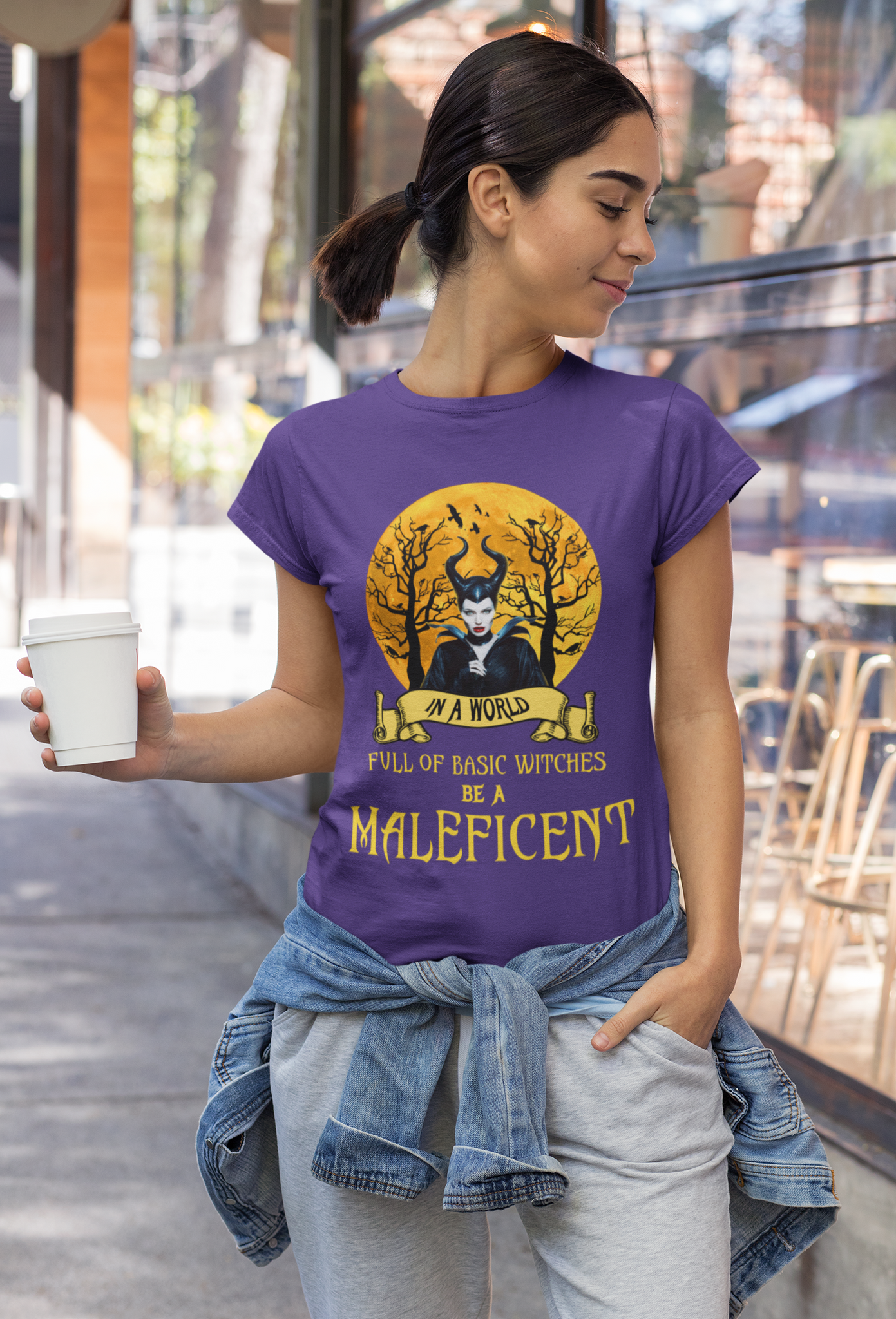 Disney Maleficent T Shirt, In A World Full Of Basic Witches Be A Maleficent Shirt, Disney Villains Tshirt