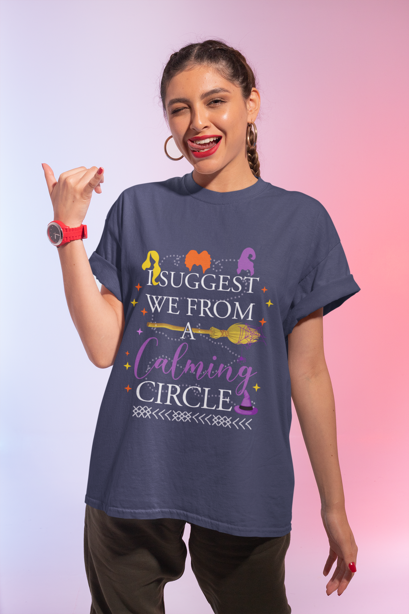 Hocus Pocus T Shirt, I Suggest We From A Calming Circle Shirt, Winifred Sarah Mary Tshirt, Halloween Gifts